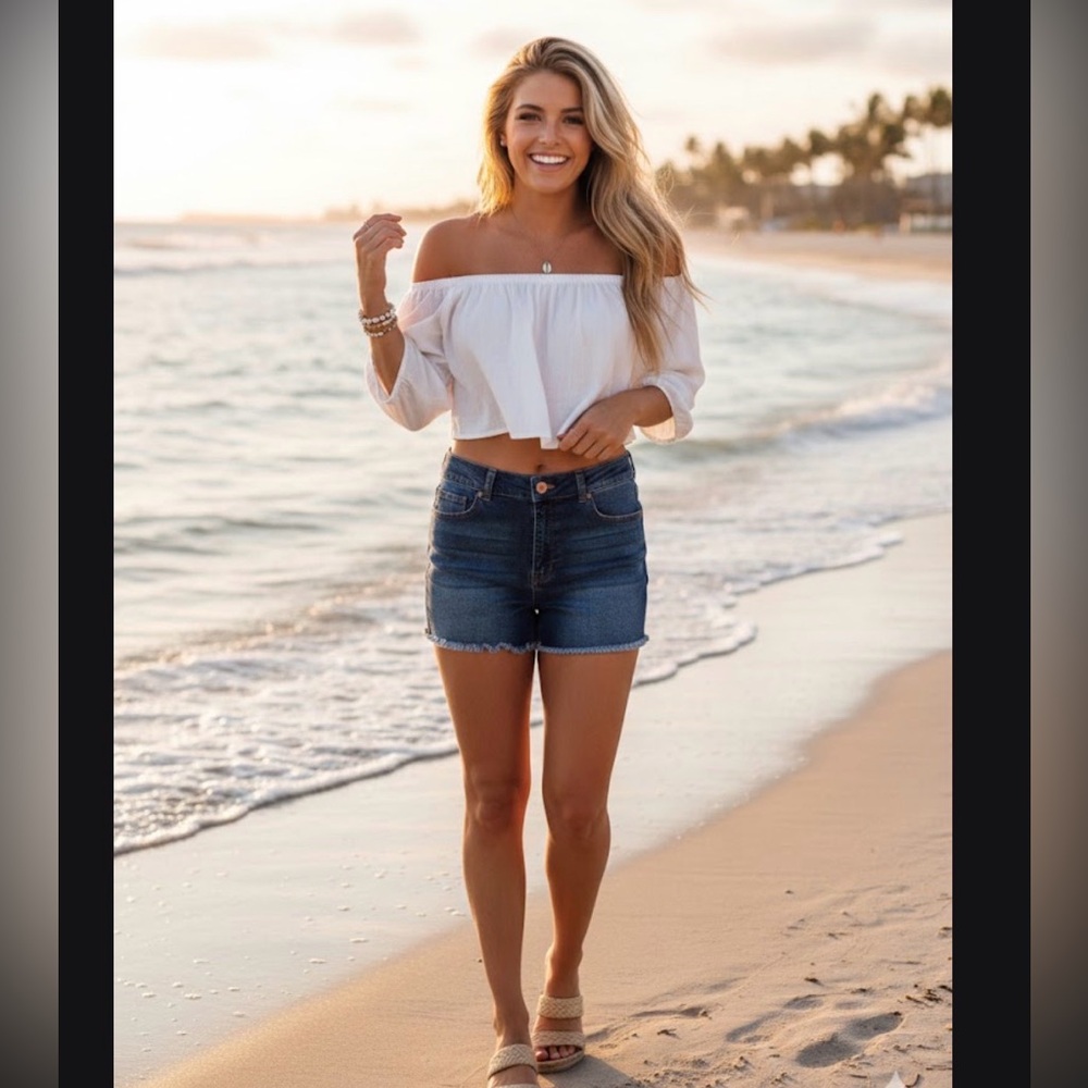 NWT‎ And now this Blue denim shorts size 18